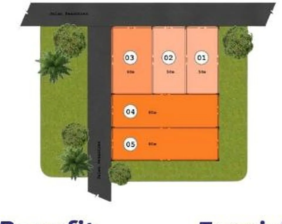 Siteplan Al Fath Coliving 2 dengan lima kavling